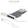 StarTech.com Tarjeta de red PCIe de 4 puertos 2,5G Intel I225-V PR42GI-NETWORK-CARD