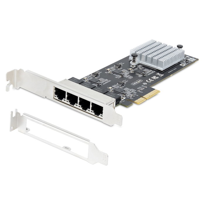 StarTech.com Tarjeta de red PCIe de 4 puertos 2,5G Intel I225-V PR42GI-NETWORK-CARD