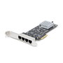 Startechcom Tarjeta de Red PR42GI PCIe con 4 Puertos RJ-45 de 2.5Gbps NBASE-T y Chip Intel I225-V