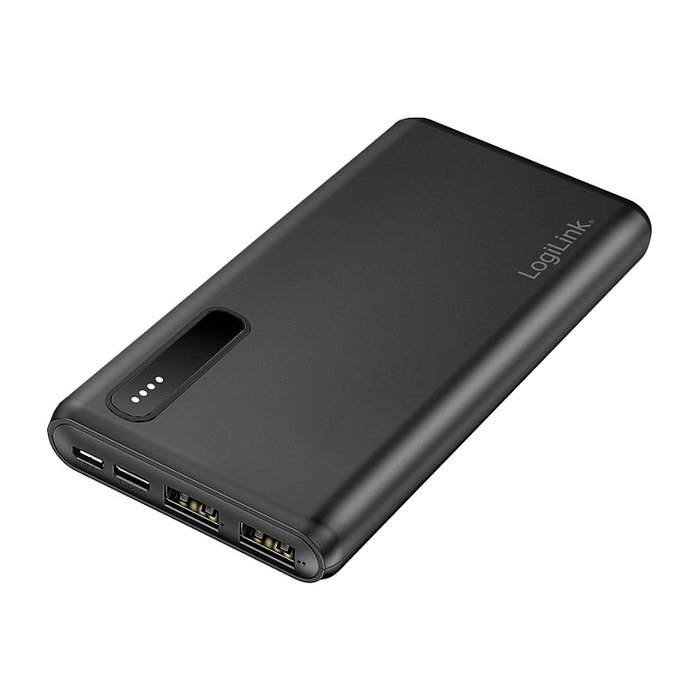 LogiLink Mobile Power Bank, LiPo, 8.000 mAh, negro