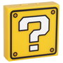 PALADONE Lámpara LED Question Block de Super Mario Bros, Tamaño 19cm, Luz Amarilla, Funciona con USB o Pilas AAA