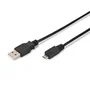 Ewent EC1020 Cable USB 2.0 tipo A a Micro USB, 1.8 metros, Negro