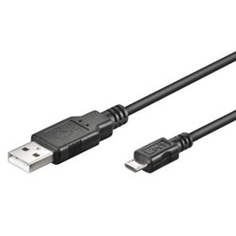 Ewent Cable USB 2.0 Tipo A a Micro USB 2.0 de 1,8m Negro