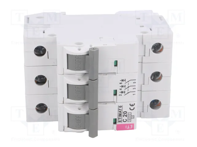 ETI POLAM ETIMAT 6 Interruptor magnetotérmico 20A 3P 6kA