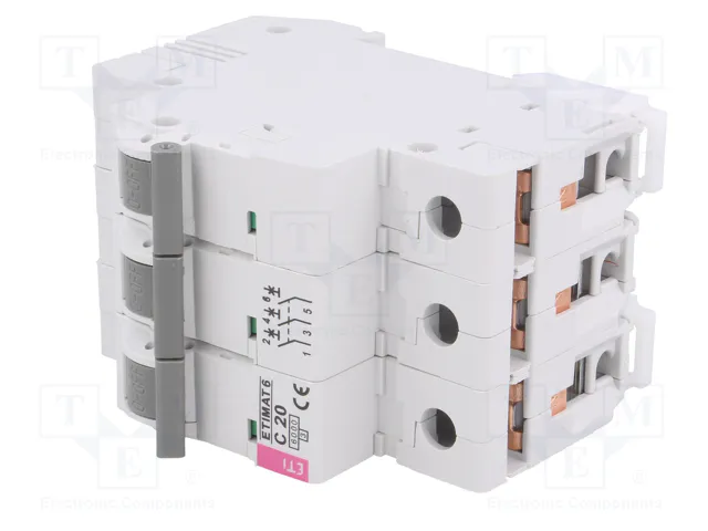 ETI POLAM ETIMAT 6 Interruptor magnetotérmico 20A 3P 6kA