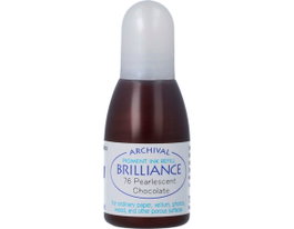 Tsukineko Tinta Brilliance chocolate perlado efecto nacarado recarga 20ml