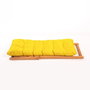 Hanah Home My005 Conjunto Mesa y Sillas de Jardín Madera de Haya Amarilloy Natural