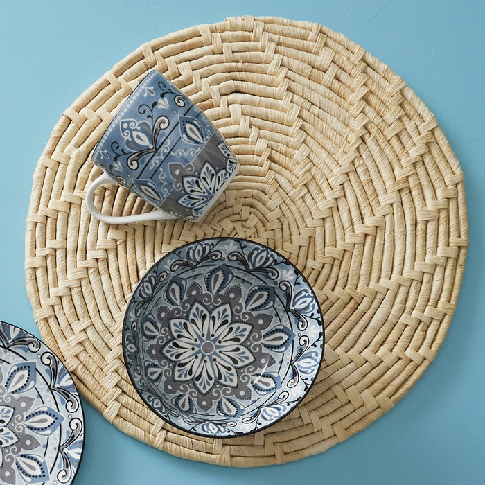 Home Deco Factory Decoración Individual Natural, Varios Materiales, Diámetro 34 cm