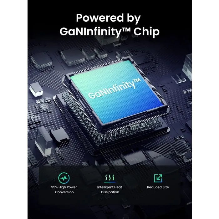 Ugreen Adaptador de CA GaN AABIY78182 - 45W, 2 Puertos USB-C, Color Gris