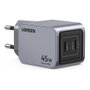UGREEN Nexode Pro Cargador GaN Rápido 45W 2 Puertos USB-C Gris, Modelo 35008, Power Delivery 3.0 y Quick Charge 4, 36.5 * 47 * 35.9 mm