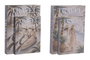 DKD Home Decor Set de 2 Cajas para Libros Tropical Verde