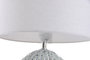 DKD Home Decor Lámpara de Sobremesa Dolomite Lino Turquesa 28x28x42 cm