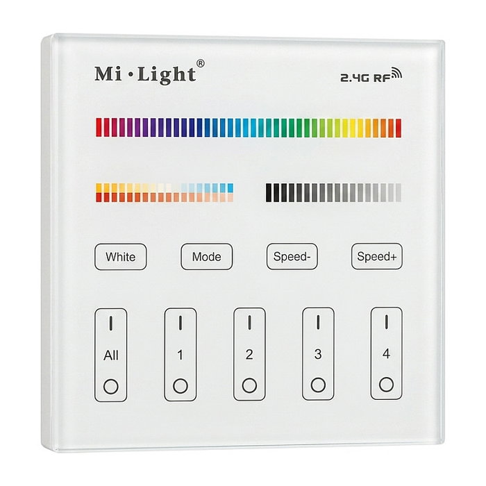 Miboxer LED Fernbedienung Smart Panel RGB-WW (RGB-CCT) 4 Zonas Miboxer LED Fernbedienung Smart Panel RGB-WW (RGB-CCT) 4 Zonas