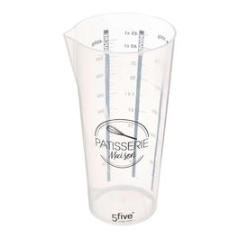 5Five Vaso medidor 500 ml (1/2 litro), Polipropileno Transparente, 8.5 x 8 x 16.5 cm