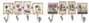 DKD Home Decor Perchero de Pared de Metal con 4 Colgadores