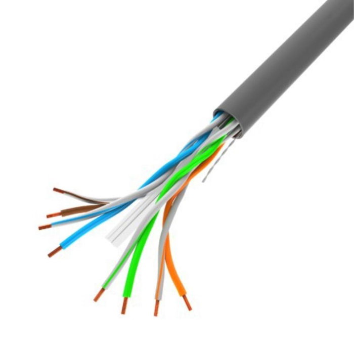 Lanberg 1 grb S Bobina Cable de Red Ethernet U/UTP Cat 5e, 250 MHz, 1000 Mbit/s, 100m, Gris