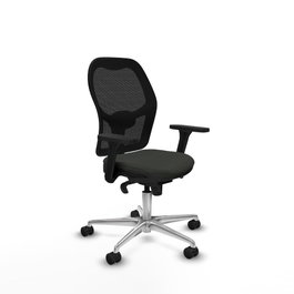 PIQUERAS Y CRESPO Silla de oficina Jorquera Negra con Brazos 3D