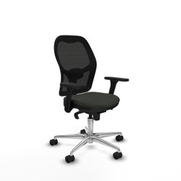 PIQUERAS Y CRESPO Silla de oficina Jorquera Negra con Brazos 3D