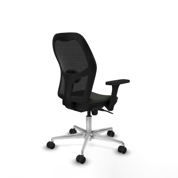 PIQUERAS Y CRESPO Silla de oficina Jorquera Negra con Brazos 3D