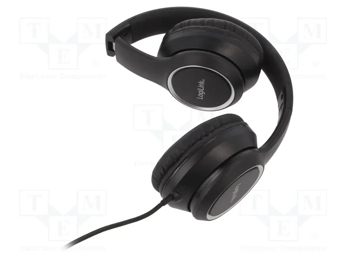 LOGILINK HS0053 Auriculares Estéreo con Micrófono, Negro/Plata