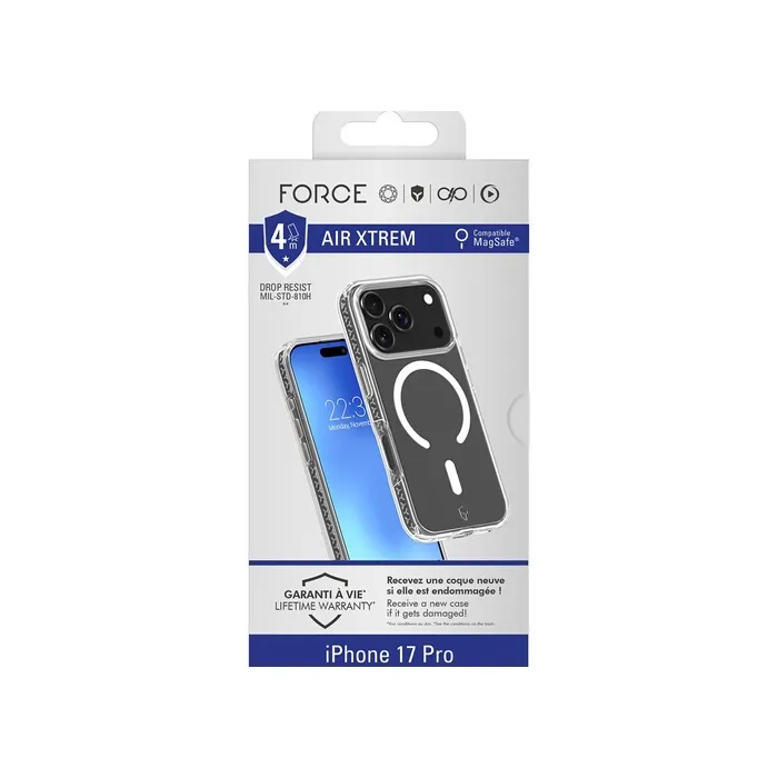 Force Case Funda FC Air Xtreme MagSafe Reciclada Transparente para iPhone 17 Pro AABLF10600