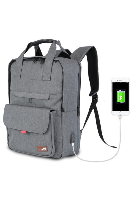 Zoozie Bags 2225 Bolsa para Portátil Resistente al Agua con Puerto USB, hasta 15.6 Pulgadas, Color Fume Zoozie Bags 2225 Bolsa para Portátil Resistente al Agua con Puerto USB, hasta 15.6 Pulgadas, Color Fume