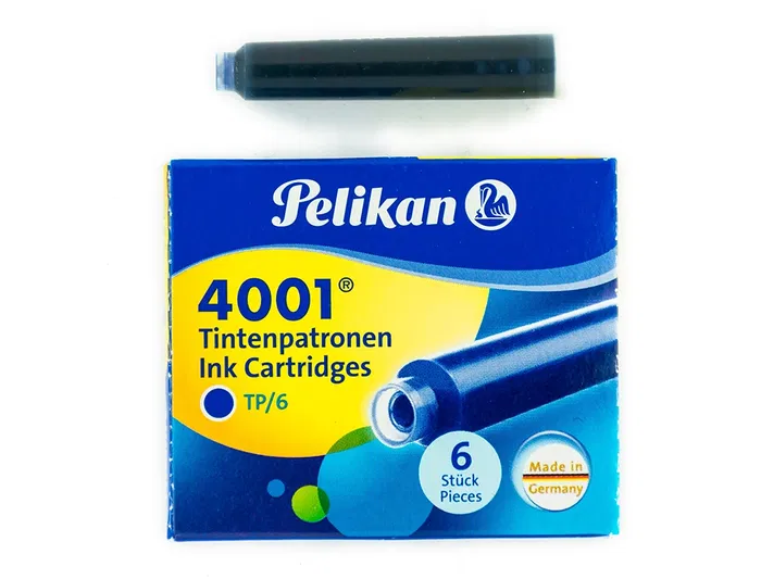 Pelikan 4001 Cartuchos de Tinta para Pluma Azul Real Caja 6 Unidades