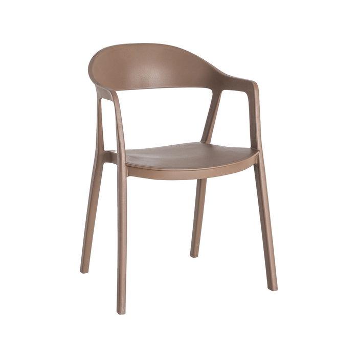 Silla Apilable Marrón Pp Contract 52 X 52 X 80 cm (Set de 2)