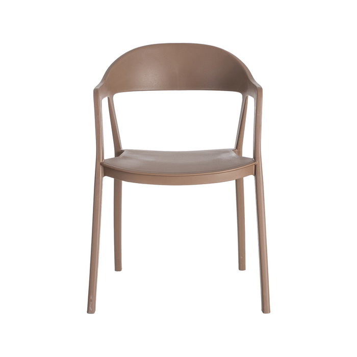 Silla Apilable Marrón Pp Contract 52 X 52 X 80 cm (Set de 2)