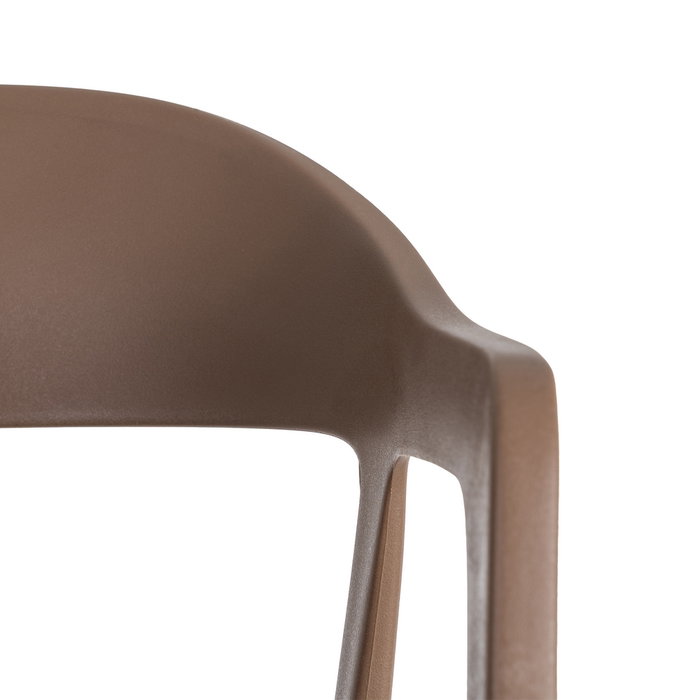 Silla Apilable Marrón Pp Contract 52 X 52 X 80 cm (Set de 2)