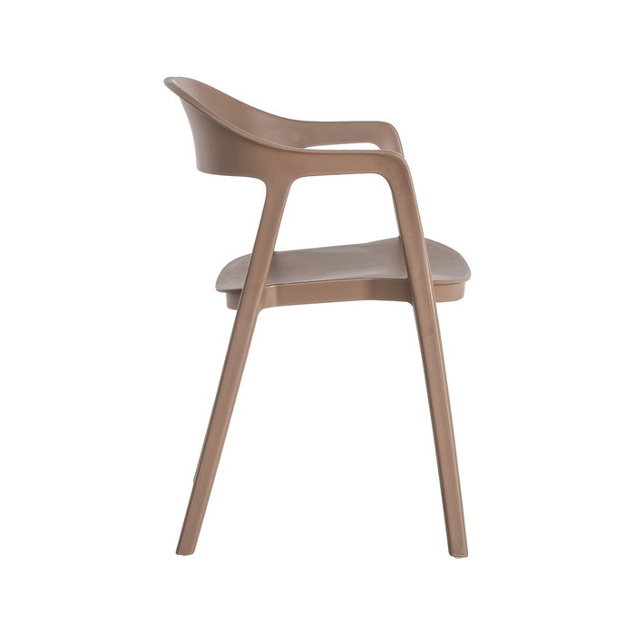 Silla Apilable Marrón Pp Contract 52 X 52 X 80 cm (Set de 2)