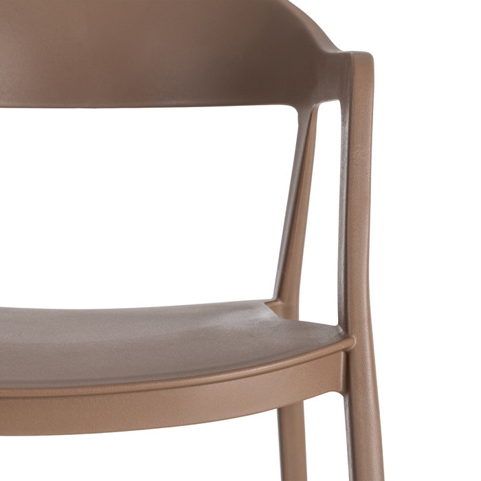 Silla Apilable Marrón Pp Contract 52 X 52 X 80 cm (Set de 2)