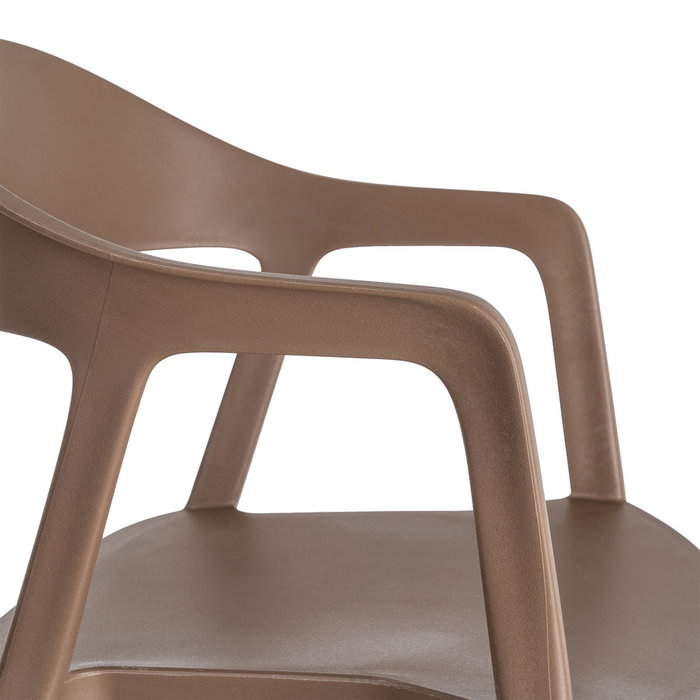 Silla Apilable Marrón Pp Contract 52 X 52 X 80 cm (Set de 2)