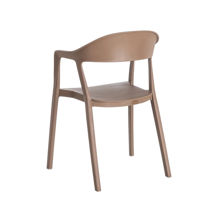 Silla Apilable Marrón Pp Contract 52 X 52 X 80 cm (Set de 2)