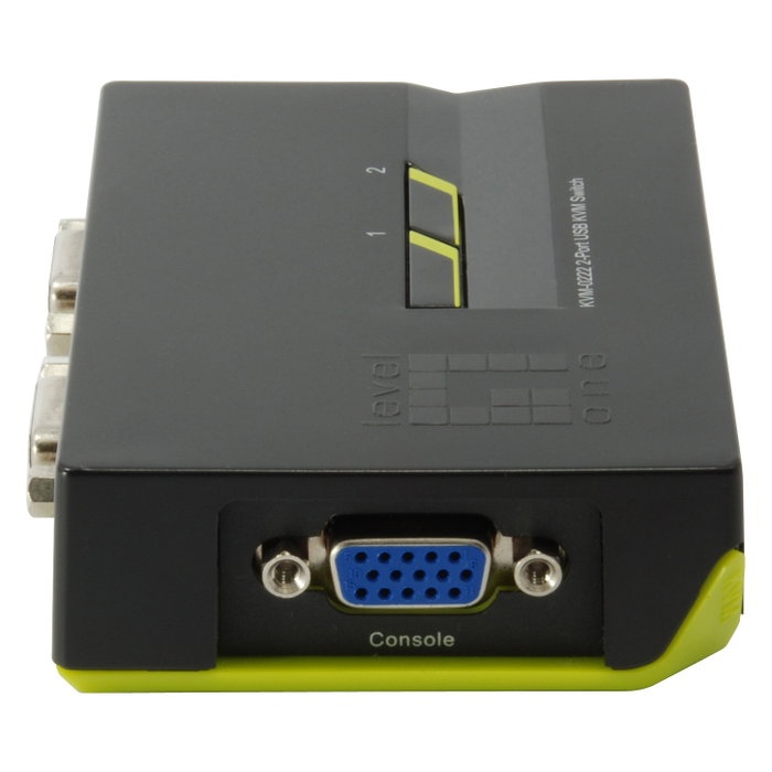 Level One KVM-0222 Switch KVM de 2 Puertos USB y VGA