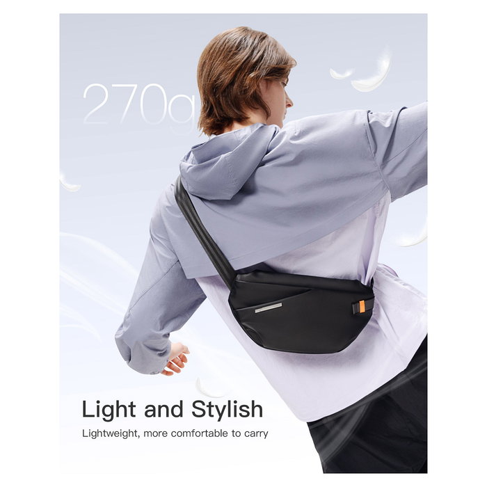 Inateck FB01001 Bolso de Hombro Unisex Negro A Prueba de Salpicaduras Resistente al Agua Poliéster