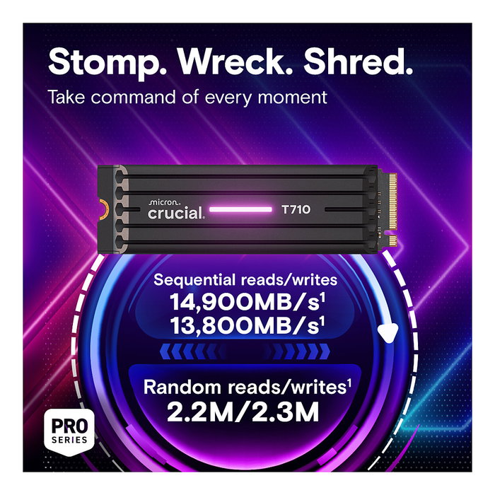 Crucial T710 SSD 4 TB M.2 con Disipador Térmico