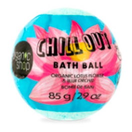 ORGANIC SHOP Bomba de Baño Flor de Loto y Orquídea Azul Orgánicas "Chill Out", 85 G