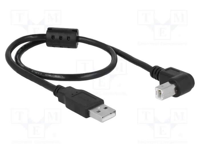 DeLOCK Cable USB 2.0 Tipo-A a USB 2.0 Tipo-B Angular 0,5 m Negro DeLOCK Cable USB 2.0 Tipo-A a USB 2.0 Tipo-B Angular 0,5 m Negro