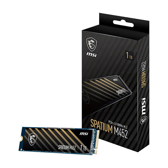 MSI SPATIUM M452 M.2 1 TB NVMe PCIe Gen4 x4 MSI SPATIUM M452 M.2 1 TB NVMe PCIe Gen4 x4