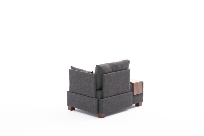 Atelier Del Sofa Sofá de 1 Plaza Anthracite 100x75x80 cm