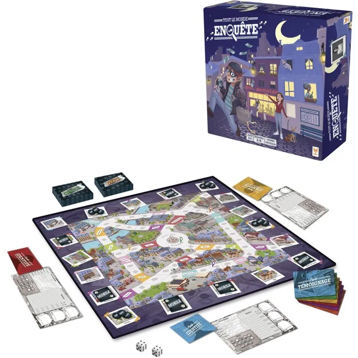 Topi Games Todos están investigando - Juego de fiesta de investigación para 2 a 6 jugadores - Púrpura