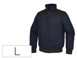 Deltaplus Chaleco Multibolsillos con Cremallera y Mangas Desmontables 80% Poliéster 20% Algodón Talla L