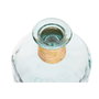 DKD Home Decor Jarrón de Cristal Reciclado y Enea 32L, Transparente, 25x25x75 cm