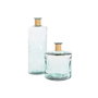 DKD Home Decor Jarrón de Cristal Reciclado y Enea 32L, Transparente, 25x25x75 cm