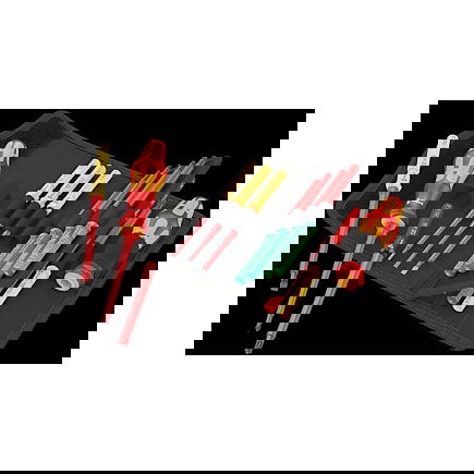 Wera 05006611001 Kraftform Kompakt VDE 17 Universal Juego de herramientas 17 piezas con funda