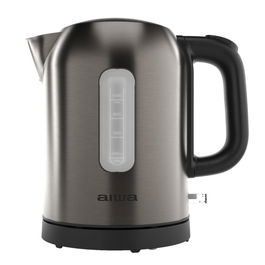 Aiwa KOTAN AKT-1000 Hervidor Eléctrico de Agua, 2200W, 1L, Acero Inoxidable Antihuellas, Base 360°, Filtro Metálico