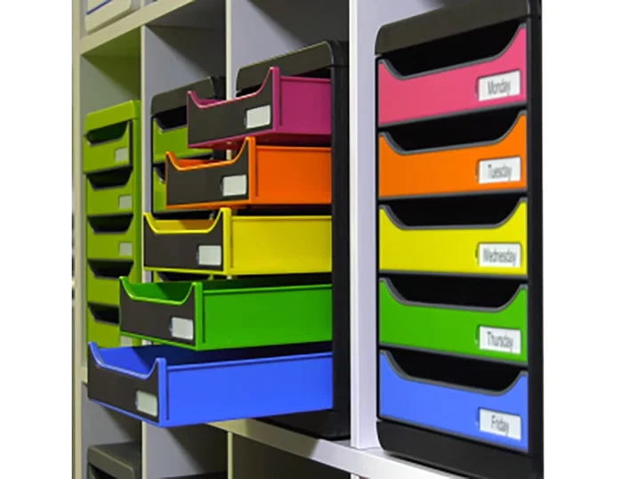Exacompta Big-Box Plus Classic Fichero de 5 cajones multicolores Exacompta Big-Box Plus Classic Fichero de 5 cajones multicolores