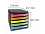 Exacompta Big-Box Plus Classic Fichero de 5 cajones multicolores