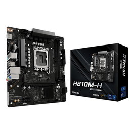 ASRock H810M-H Placa Base Micro ATX, Intel H810, Socket LGA 1851, Compatible con Intel Core Ultra Series 2, 2x DDR5 (128 GB), HDMI 2.1, PCIe 4.0 x16, M.2 NVMe